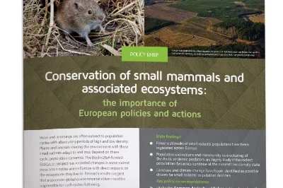 1_Conservation of small mammals and associated ecosystems