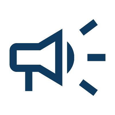 Megaphone, Icon used under Apache License 2.0 — Source: Google Material Icons